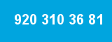 920 310 36 81 920 310 36 81